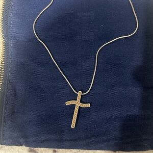 Brighton Silver/Gold Cross Necklace NWT
